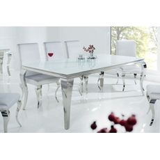Estila Luxusný jedálenský stôl Modern Barock 200cm strieborná/biela