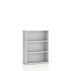 Nízky kancelársky regál SEGMENT, 2 police, 840 x 350 x 1140 mm, biela