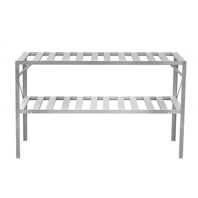 AL regál LANITPLAST 130x50 cm dvojitý regál strieborný GSB2 LG2632