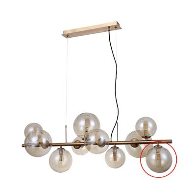 ITALUX - Náhradné sklo k lustru a nástennému svietidlu CANELLO G9 pr. 15 cm hnedá