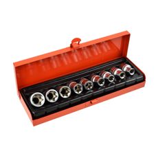 9x sada nástrčiek E10-24, 1/2 "GEKO, puzdro(20)