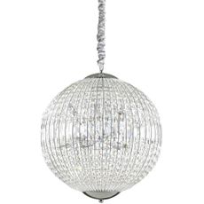Ideal Lux - LED Krištáľový luster na reťazi LUXOR 8xG9/3W/230V pr. 50 cm číra