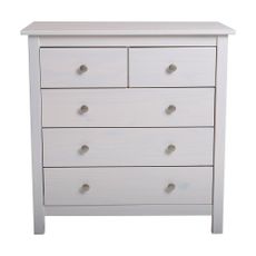 Biela vysoká komoda z borovicového dreva 79x80 cm Berna – Marckeric