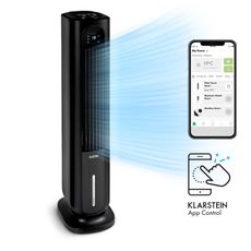 Klarstein Polar Tower Smart, ochladzovač vzduchu, ventilátor, 85 W, 7 l, diaľkový ovládač, 5 x chladiaci box