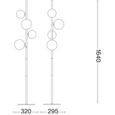 Ideal Lux - LED Stojacia lampa PERLAGE 4xG9/3W/230V zlatá/biela