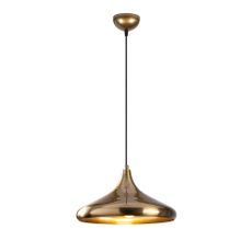 Závesné svietidlo v zlatej farbe s kovovým tienidlom ø 35 cm Berceste – Opviq lights