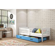Posteľ KUBO 1 200x90 Biela - Modrá