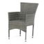 Autronic Záhradná stolička, kov, polyratan, sivá,AZC-S2118 GREY
