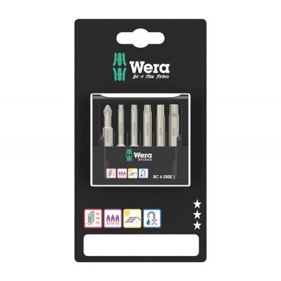 Wera 073631 Skrutkovacie bity 1/4" Bit-Check 6 SHK 1 SB (sada 6 kusov)