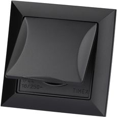 Jedna zásuvka IP44 POLA black 33209