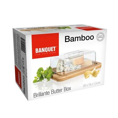 Banquet Dóza na maslo BRILLNTE Bamboo, 20 x 15 x 7,5 cm