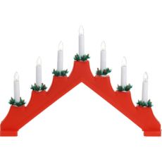 Vianočný svietnik Candle Bridge červená, 7 LED