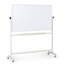 Mobilná otočná magnetická tabuľa, lakovaný povrch, 1500 x 900 mm