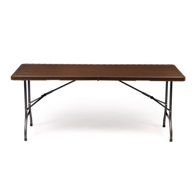 ModernHome Záhradný  cateringový stôl, skladací, 180 cm, hnedý