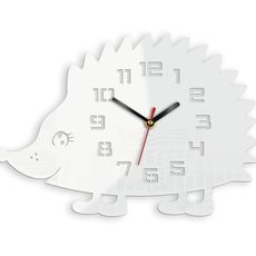ModernClock Nástenné hodiny Ježko biele