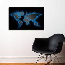 Wallity Obraz s LED osvetlením OBRYSY MAPS 35 45 x 70 cm
