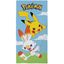 Plážová osuška Pokémoni Pikachu a Scorbunny - 100% bavlna - 70 x 140 cm