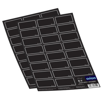 Orion Súprava samolepiek na koreničky BLACK 2 x 23 ks