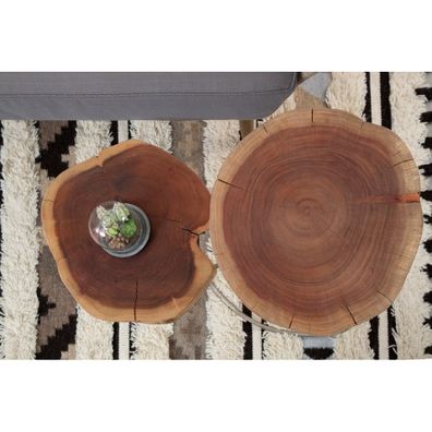 Odkladací stolík s doskou z akácie 46x48 cm Nandri – Premier Housewares