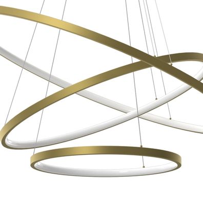LED Luster na lanku HOOP LED/93W/230V pr. 80 cm 4000K zlatá