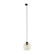 Luster na lanku do 3-fáz. lišt. systému CUBUS 1xE27/15W/230V čierna/dymová béžová
