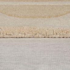 Flair Rugs , AKCIA: 120x120 (průměr) kruh cm Ručne všívaný kusový koberec Lois Scallop Natural kruh, béžová, chodba / predsieň