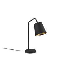 Čierna stolová lampa s textilným tienidlom (výška 45 cm) Buddy – Trio