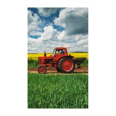 Detský uterák Červený traktorík - 100% bavlna, froté  350 gr./m² - 30 x 50 cm
