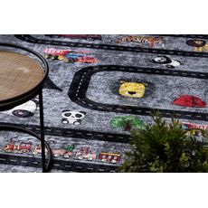 Dywany Łuszczów , Detský kusový koberec Bambino 2092 Streets cars anthracite, 120x170, viacfarebná, detská izba