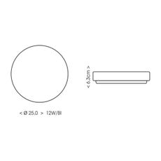 Ecolite W3090-12W/BI-LED Kúpeľňové stropné svietidlo LIRA LED/12W/230V IP44 biela