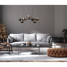 ITALUX PND-406007-7A-BCR - Luster na lanku CANELLO 7xG9/5W/230V čierna