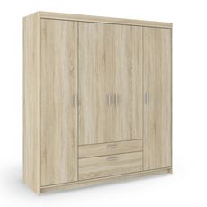 Šatníková skriňa Elenas 4D 176 x 190 x 53 cm - dub sonoma