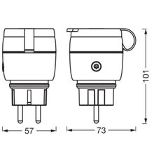 Ledvance - Inteligentná vonkajšia zásuvka SMART+ 3680W/230V/Typ F/SCHUKO 16A IP44 čierna