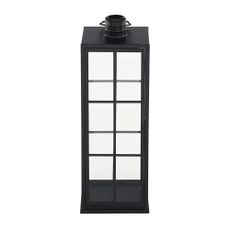 KONDELA Elijar Typ 3 kovový lampáš 56,5 cm čierna