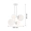 Argon 1644 - Luster na tyči ASPEN 4xE27/15W/230V biela