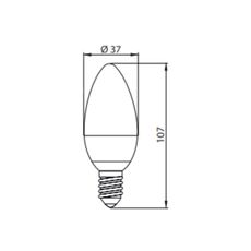LED Žiarovka ECOLINE C37 E14/7W/230V 4000K -  Brilagi