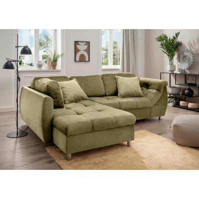 Livetastic ROZKLADACIA ROHOVÁ POHOVKA, textil, zelená