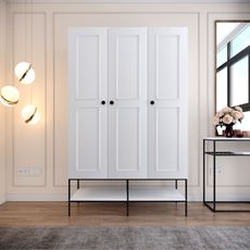 Praktická šatníková skriňa Optima s čierno – bielym konceptom 200 x 126 x 50 cm