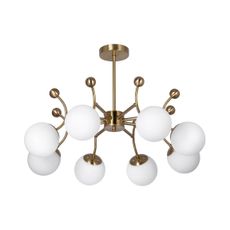 Luster na tyči 8xE27/60W/230V zlatá