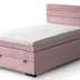 Kontinentálna boxspring posteľ LORA 200x120, tm. sivá (mono 247)