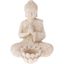 Záhradná dekorácia Budha na čajovú sviečku, 14 x 19 x 13 cm, krémová