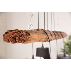 Estila Industriálna závesná lampa Elegans z dreva s piatimi tienidlami 115cm