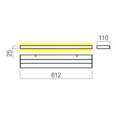 Redo 01-3555 - LED Nástenné svietidlo SEED LED/30W/230V čierna
