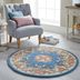 Flair Rugs koberce Ručne všívaný kusový koberec Lotus premium Blue kruh - 120x120 (priemer) kruh cm