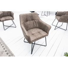 Stolička Loft štrukturálna tkanina vintage taupe