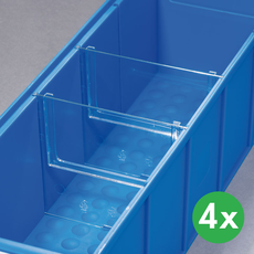 Deliče pre plastové boxy ShelfBox, 175 mm, 4 ks