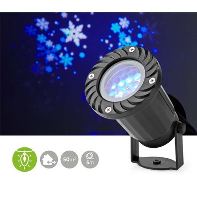 Nedis CLPR1 - LED Vianočný vonkajší projektor snehových vločiek 5W/230V IP44