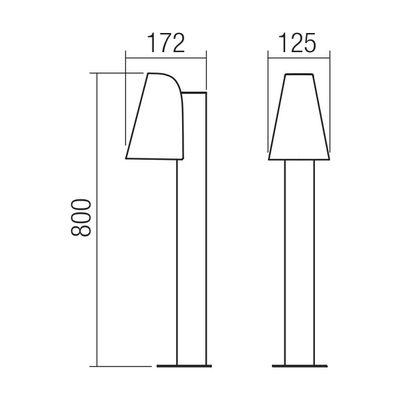 Redo 9532 - Vonkajšia lampa ALVAR 1xGU10/35W/230V IP44