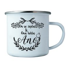 Bohemia Gifts Plechový hrnček Pro novomanželé, 350 ml