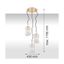 Argon 1464 - Luster na lanku CADIZ 3xE27/15W/230V